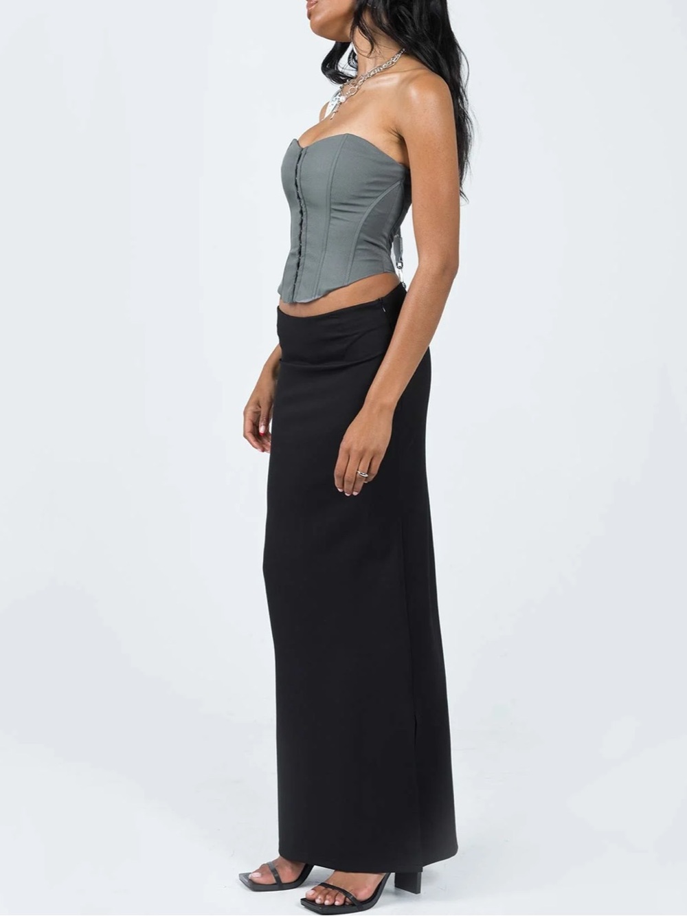 Princess Polly Black Maxi Skirt